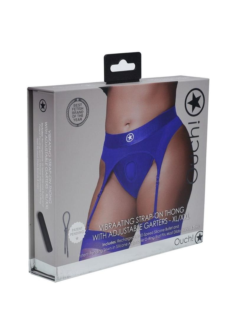 Ouch! Vibrating Strap-On Thong With Rechargeable Bullet