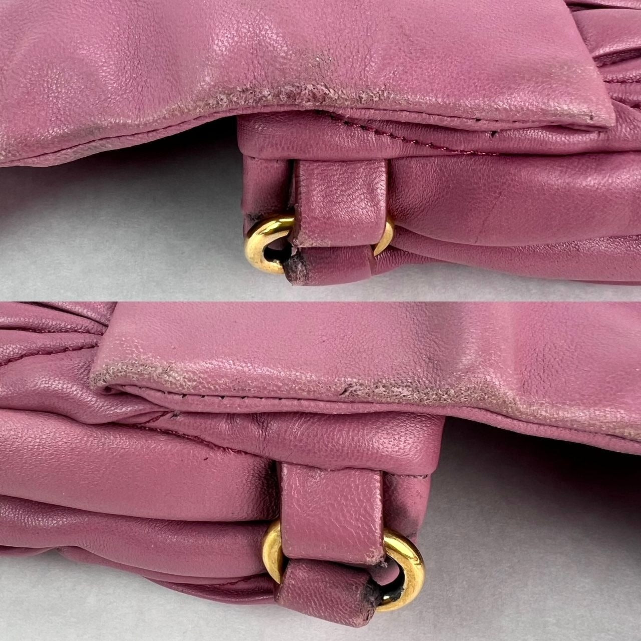 Miu MIU Matelasse Pink Nappa Leather Shoulder Bag