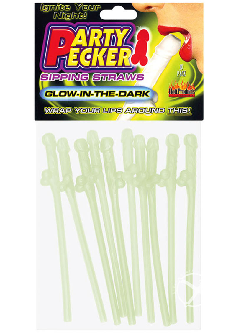 Party Pecker Sipping Straws Assorted Colors
