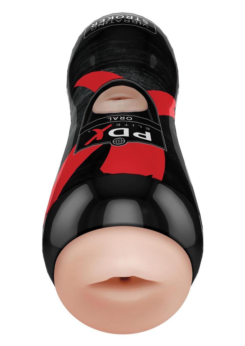 PDX Elite Vibrating Realistic Mouth Oral Masturbator