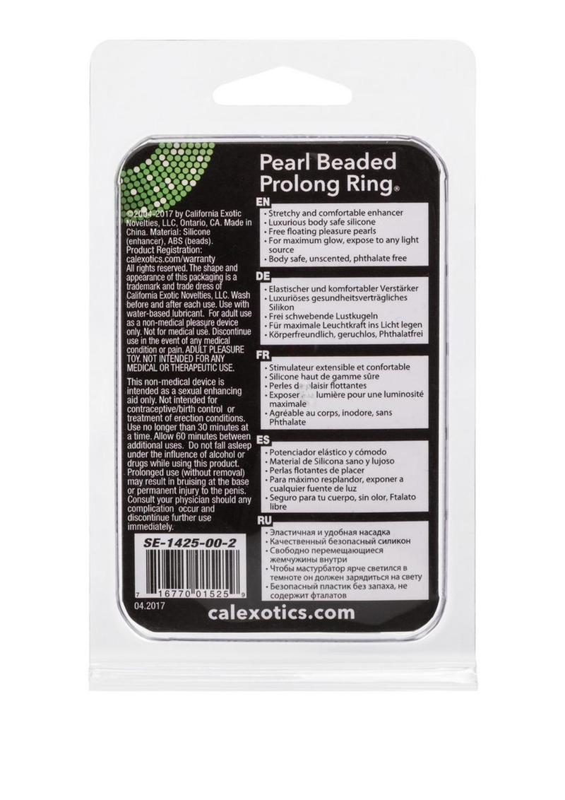 CalExotics Pearl Beaded Prolong Ring Silicone