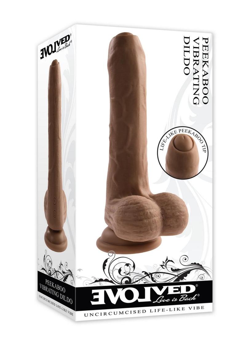 Evolved Peek A Boo Vibrating Realistic Silicone Rechargeable Dildo