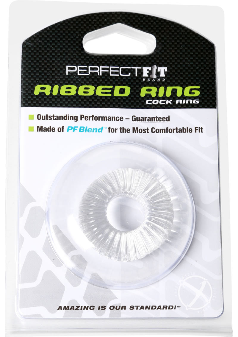 Perfect Fit Ribbed Ring Cock Ring Comfortable Fit