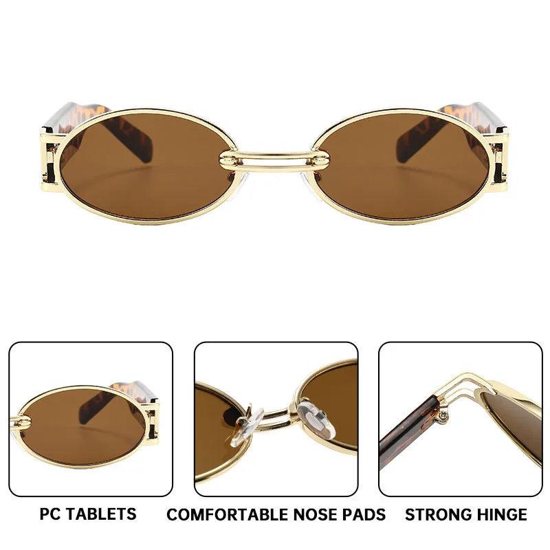 Retro Oval Frame Sunglasses