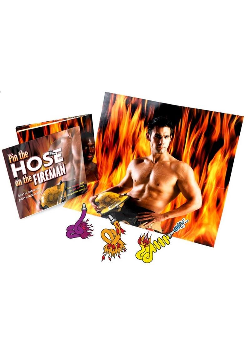 Pin the Hose on the Fireman Adult Party Game