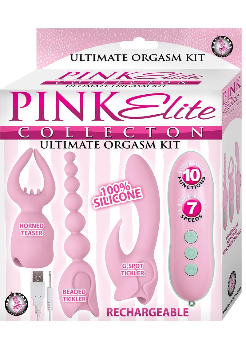 Pink Elite Collection Rechargeable Silicone Ultimate Orgasm Kit