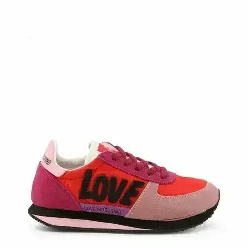 Pink Red Suede Sneakers
