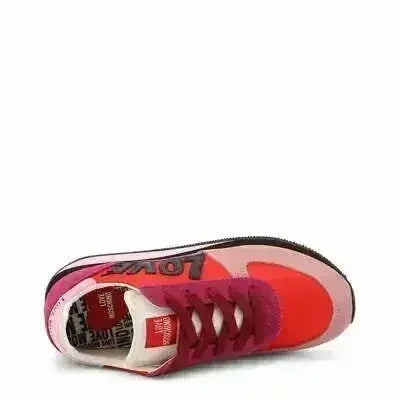 Pink Red Suede Sneakers
