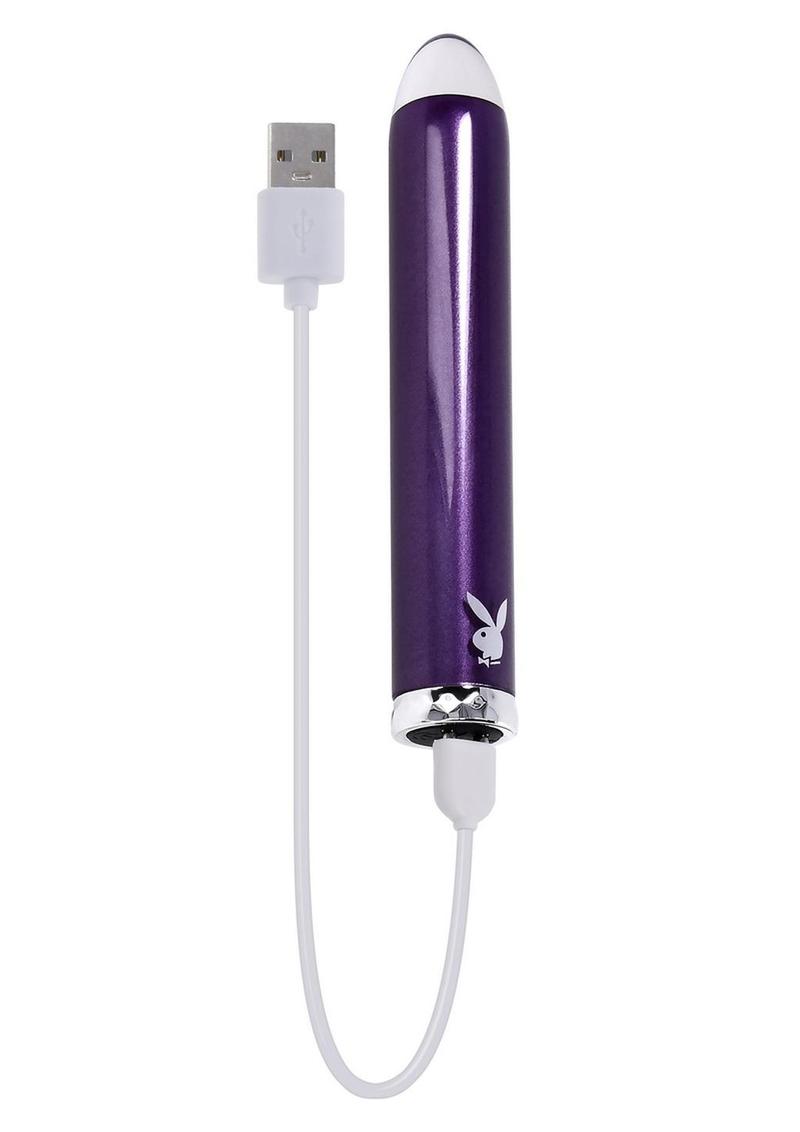 Playboy Amethyst Rechargeable Glass Vibrator