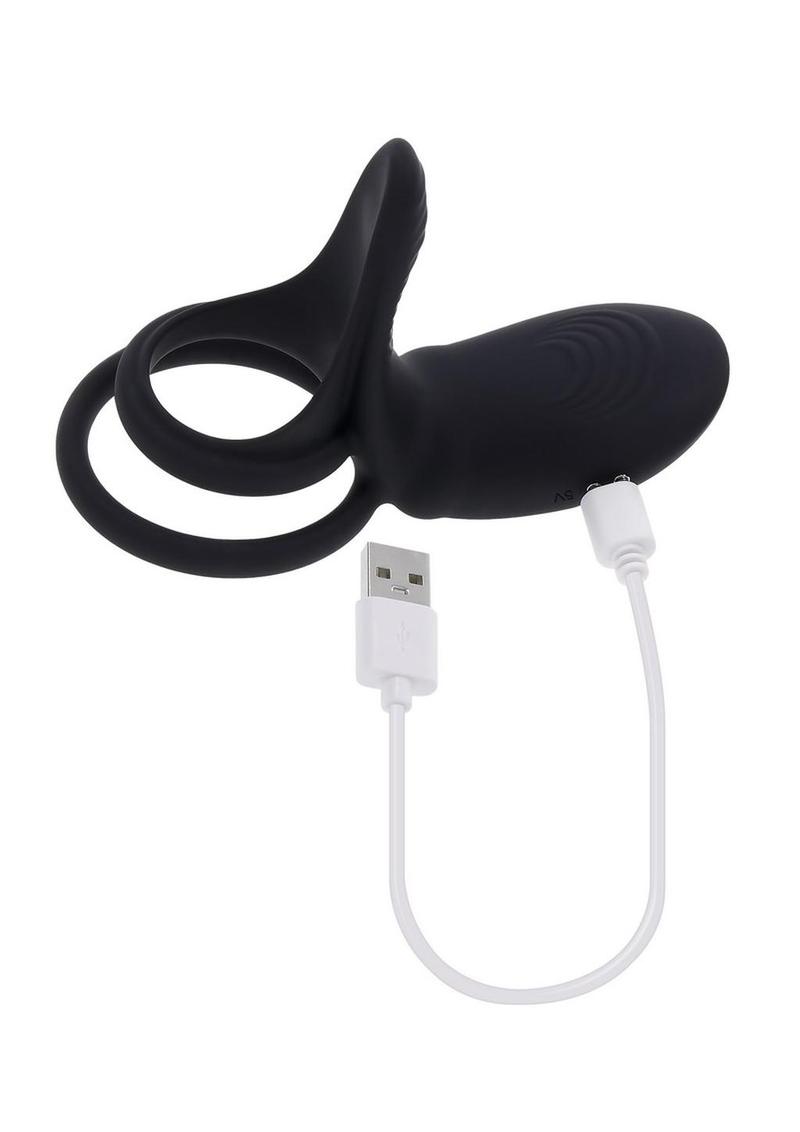 Playboy Just Right Silicone Dual Vibrating Cock Ring