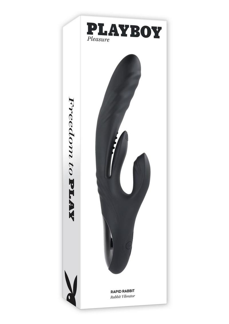 Playboy Rapid Rabbit Rechargeable Silicone Rabbit Vibrator