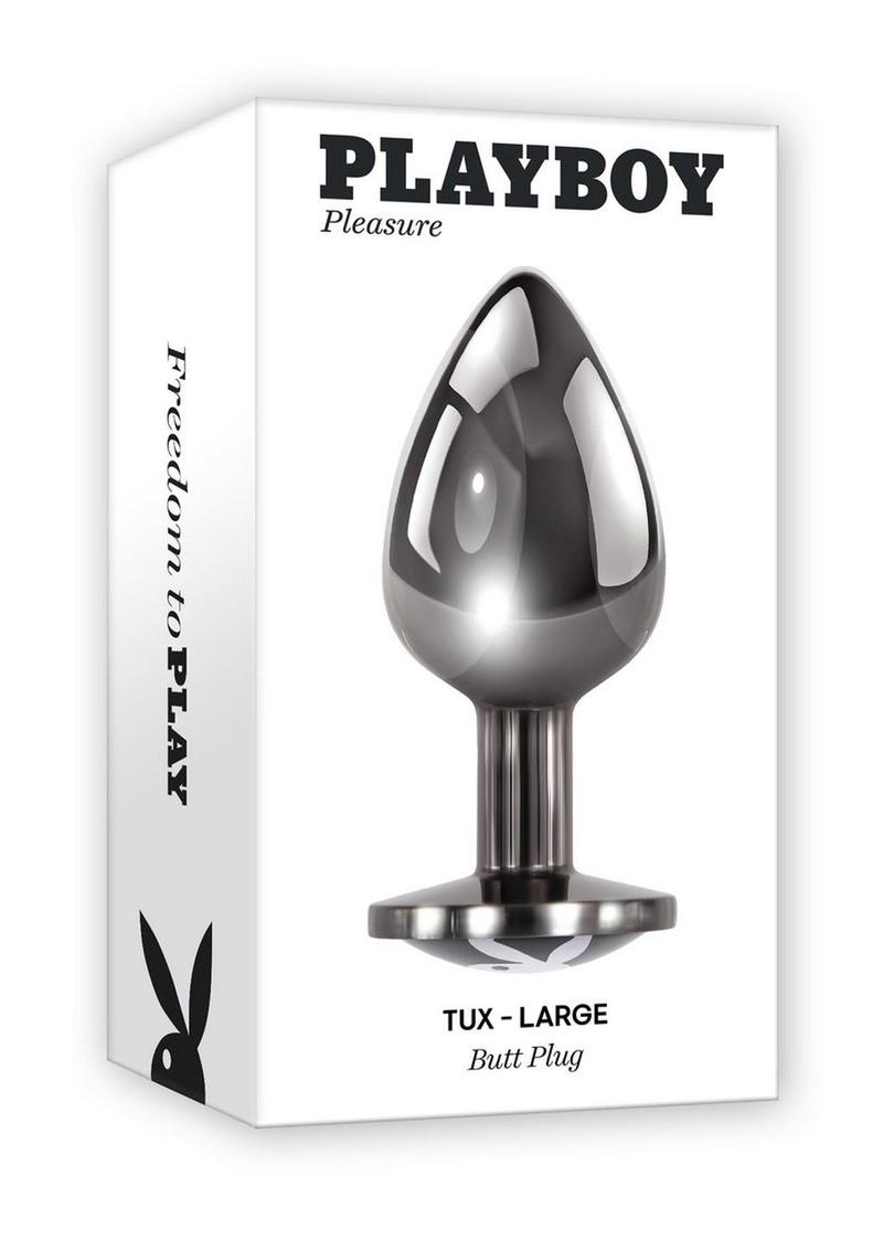 Playboy Tux Metal Butt Plug with Iconic Logo