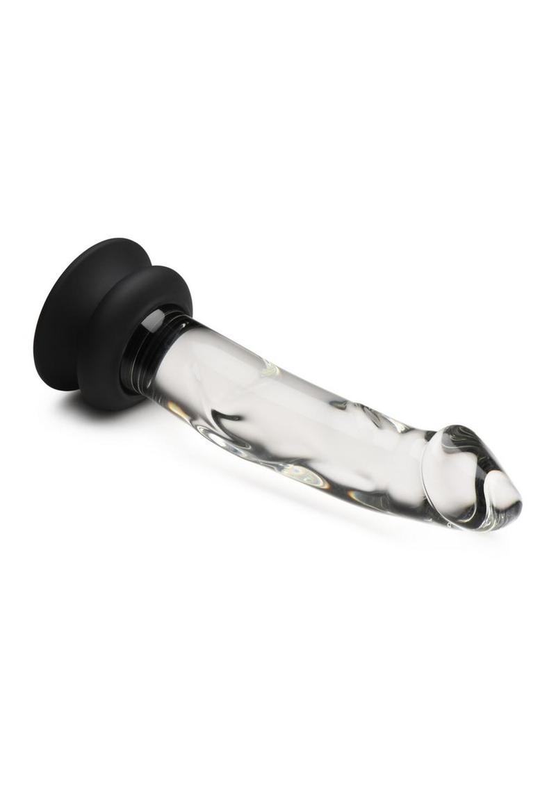 Pleasure Crystals Glass Dildo with Silicone Base