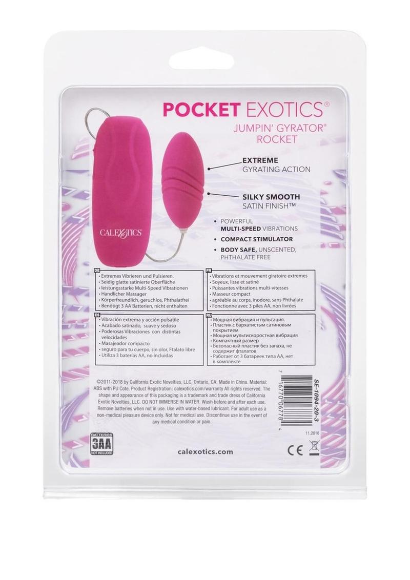 Pocket Exotics Jumpin' Gyrator Rocket Bullet Vibrator With Remote Control