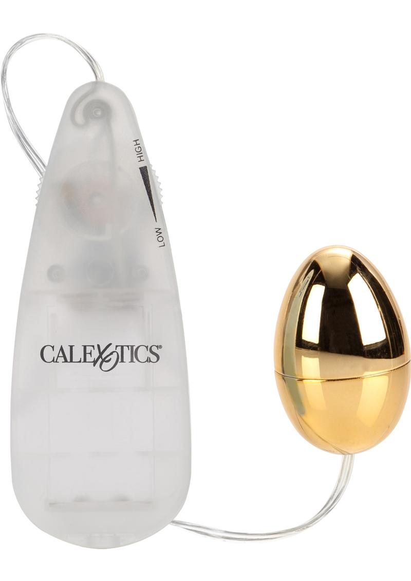 Pocket Exotics Vibrating Gold Egg With Remote Control