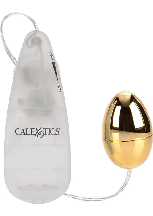 Pocket Exotics Vibrating Gold Egg With Remote Control