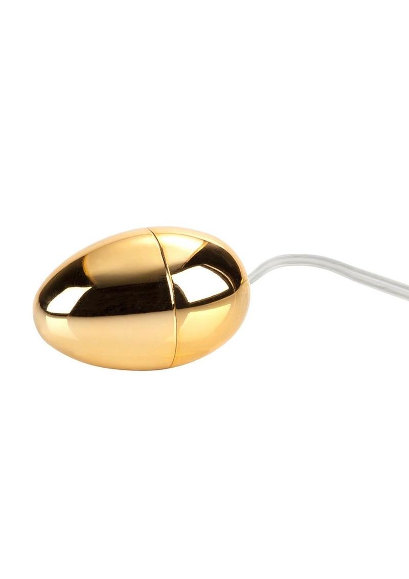 Pocket Exotics Vibrating Gold Egg With Remote Control