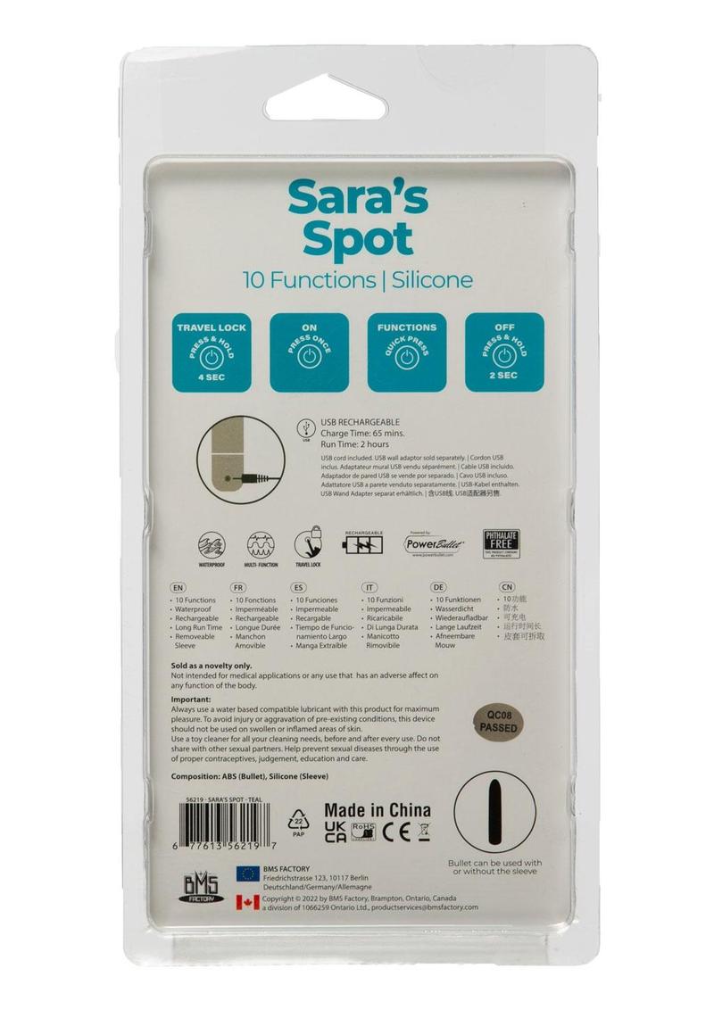 Powerbullet Sara's Spot Rechargeable Vibrating Bullet