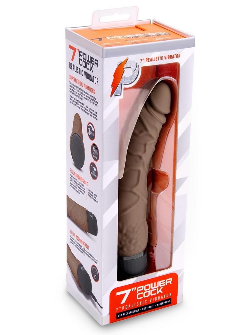 Power Cock Realistic Silicone Vibrator with Deep Vibration