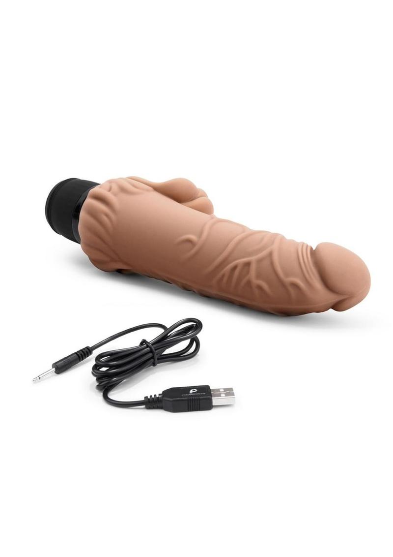 Power Cock Realistic Rechargeable Silicone Clitoral Stimulator