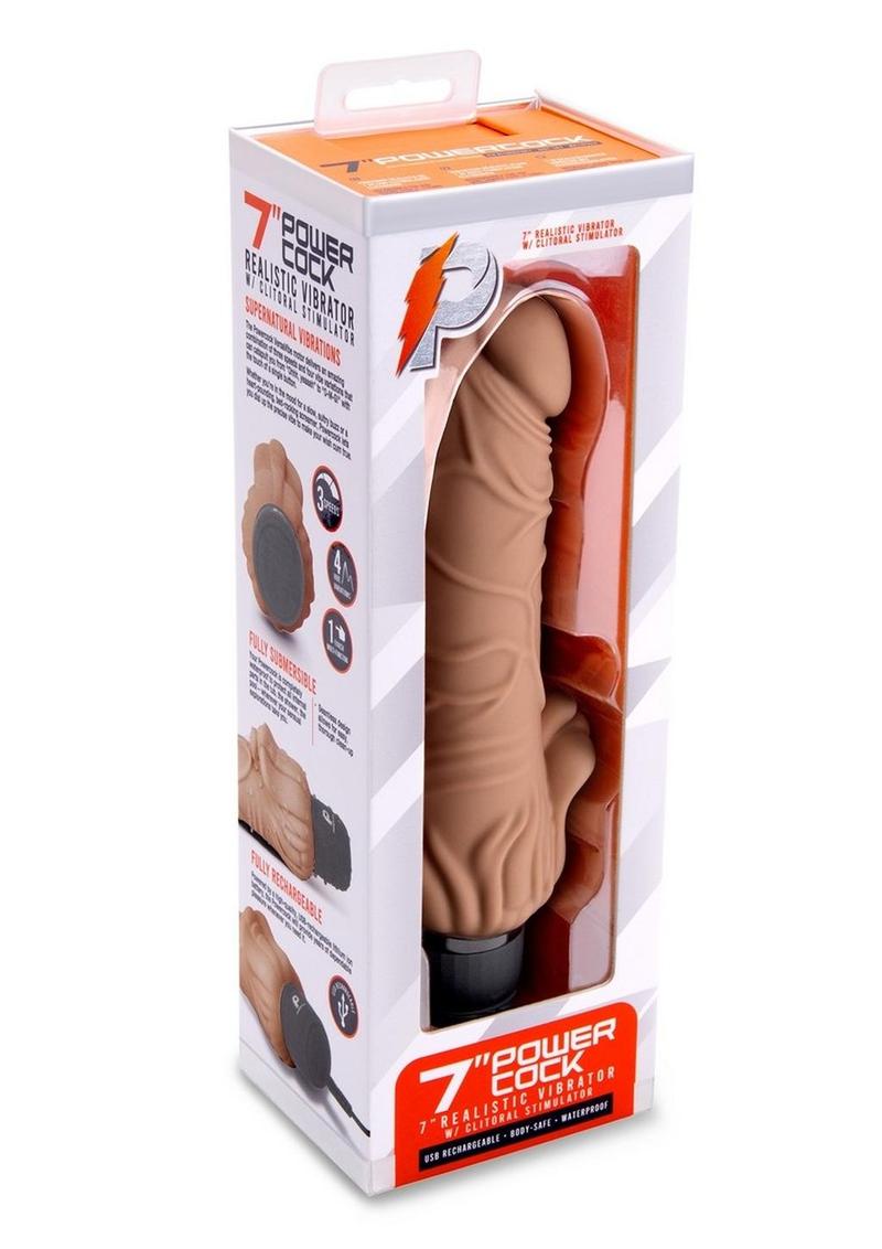 Power Cock Realistic Rechargeable Silicone Clitoral Stimulator