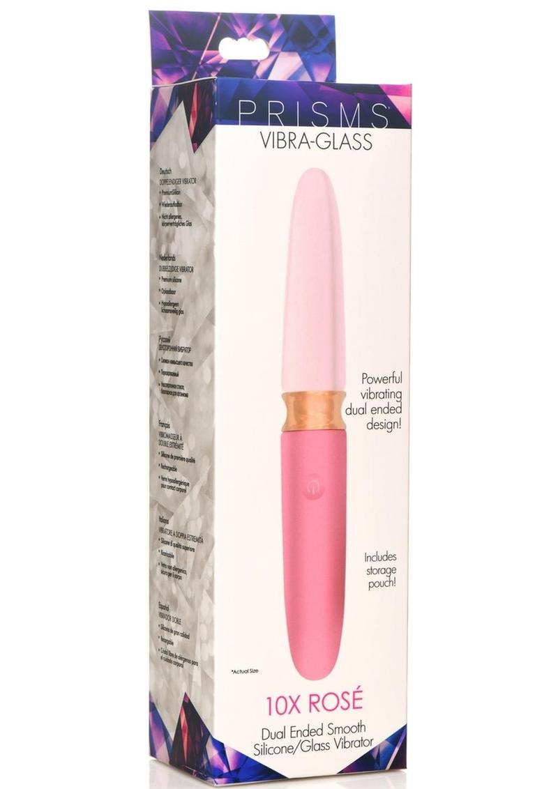 Prisms Vibra Glass 10X Rosé Dual Ended Smooth Glass