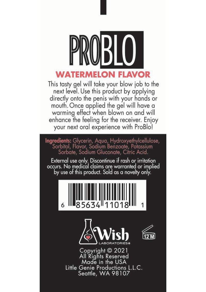 ProBlo Watermelon Flavor Oral Pleasure Gel Delicious Blowjob Gel