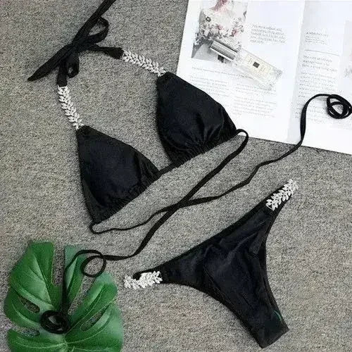 PAYASEN Rhinestone Bikini - Crystal Diamond Swimsuit for Women