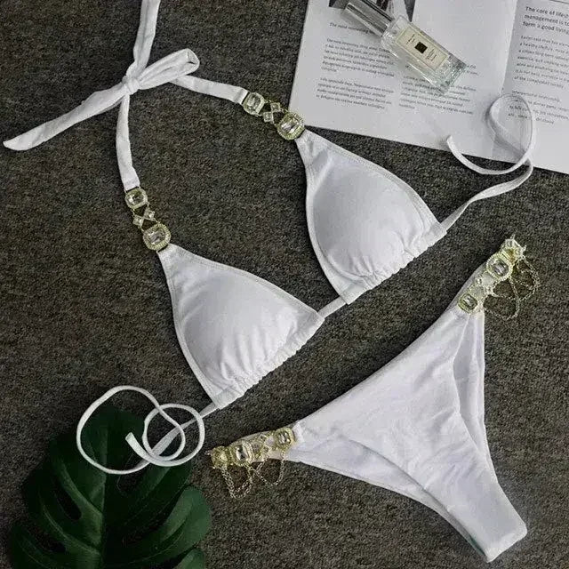 PAYASEN Rhinestone Bikini - Crystal Diamond Swimsuit for Women