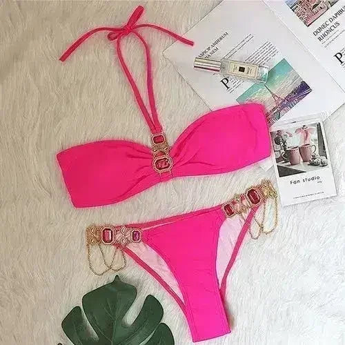 PAYASEN Rhinestone Bikini - Crystal Diamond Swimsuit for Women