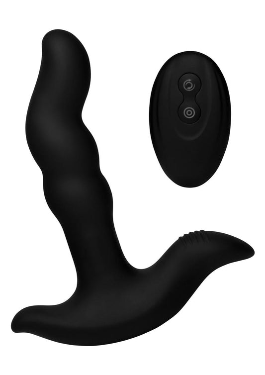 Prostatic Play Curved Rotating Prostate Plug with Remote