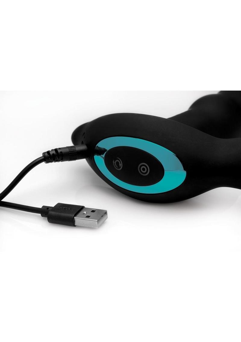 Prostatic Play Curved Rotating Prostate Plug with Remote