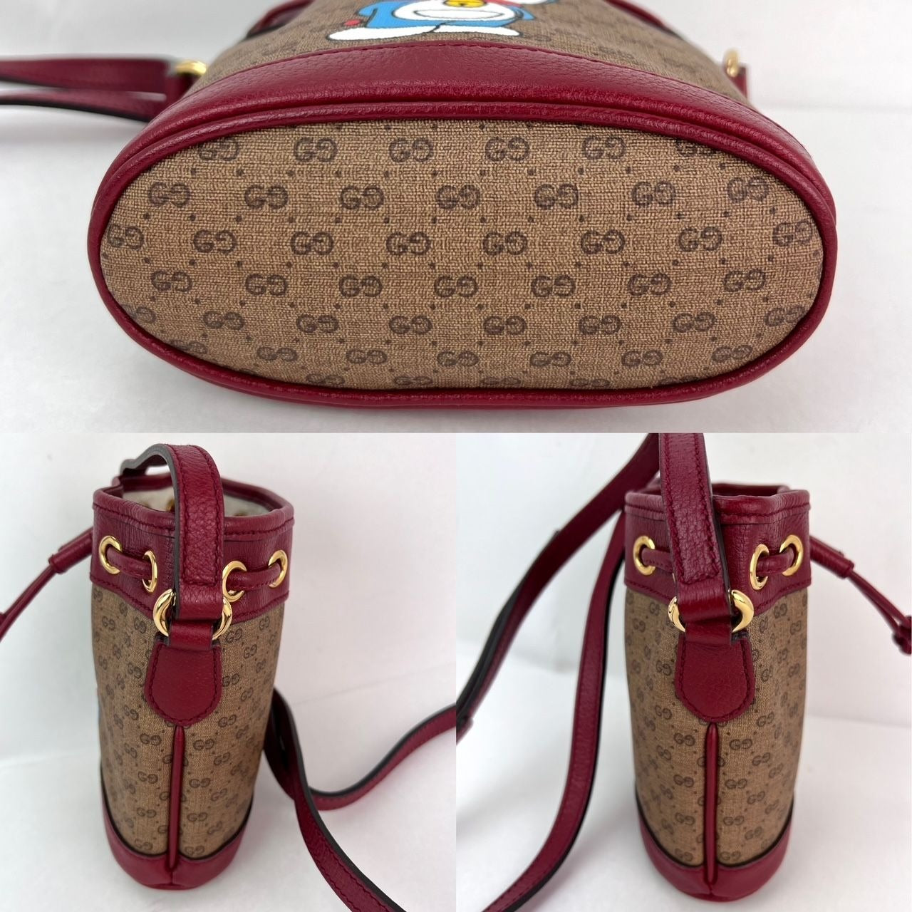 Mini sac seau Gucci X Doraemon Vintage GG Supreme