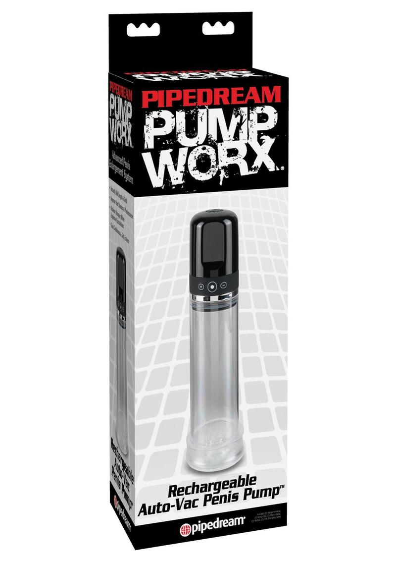 Pipedream Worx Rechargeable Hands-Free and Powerful Auto-Vac Penis Pump