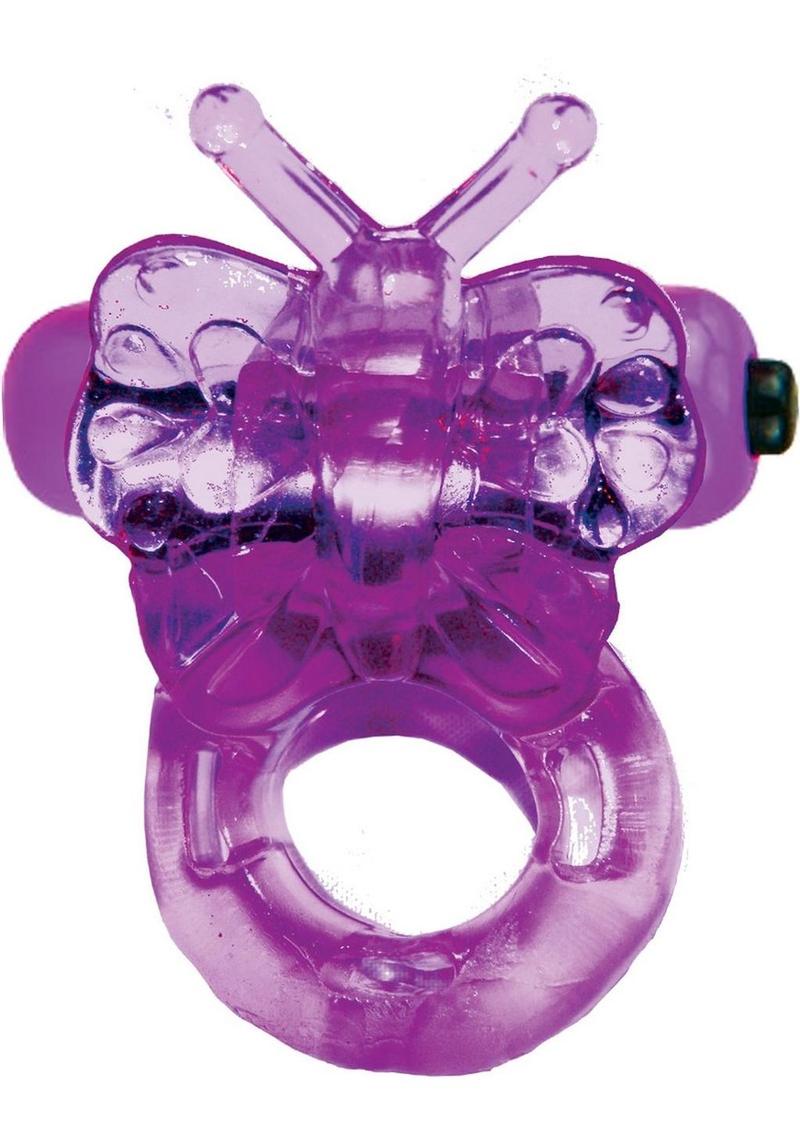 Purrfect Pets Buzzy Butterfly Silicone Stimulator with Vibrating Bullet