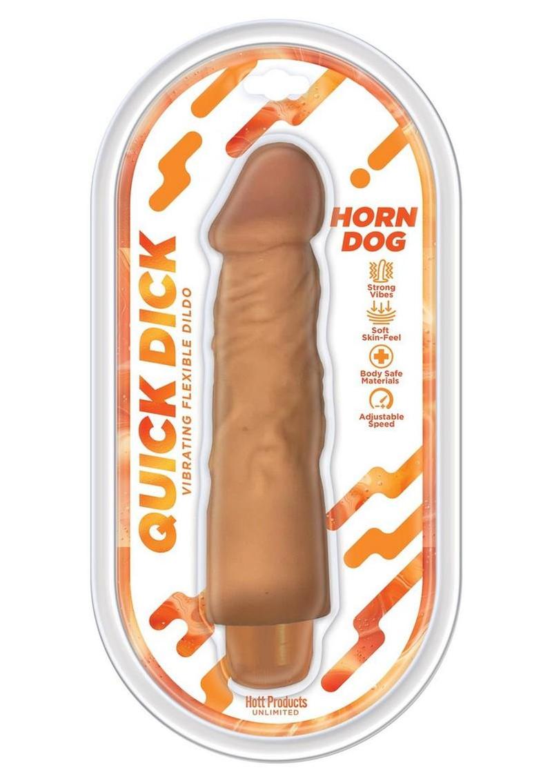 Quick Dick Horn Dog Vibrating Flexible Dildo