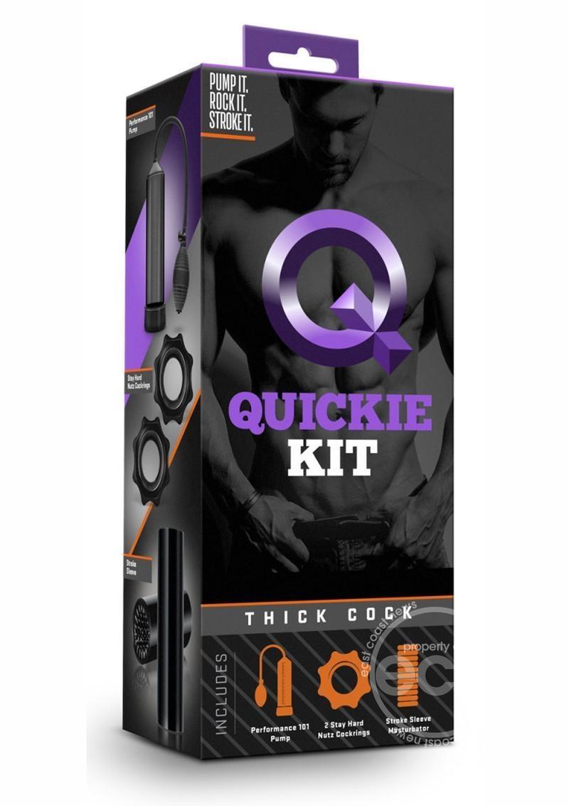 Quickie Kit Thick Cock Performance Penis Pump Set in Black