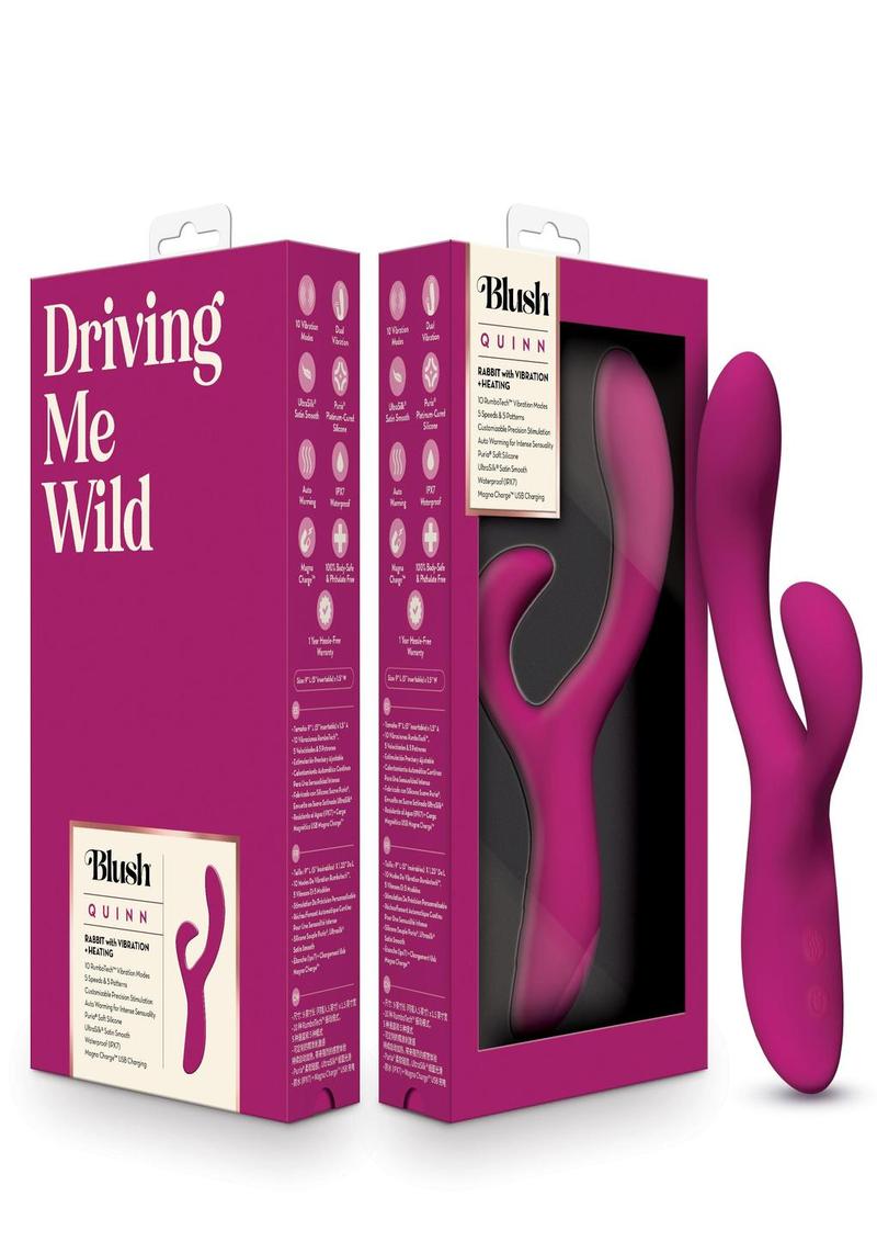 Blush Quinn Rechargeable Silicone Rabbit Vibrator