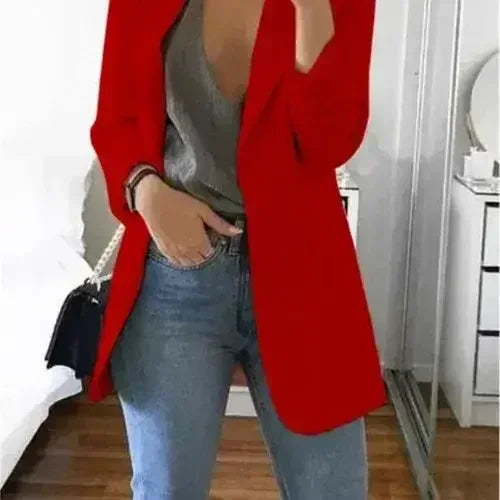 Autumn Women Casual Slim Blazers Suit Jacket Fashion Lady Office Suit