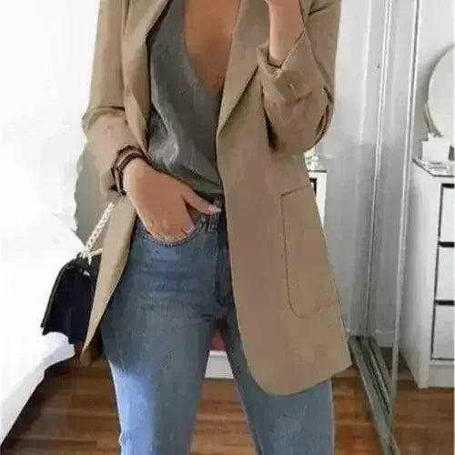 Autumn Women Casual Slim Blazers Suit Jacket Fashion Lady Office Suit