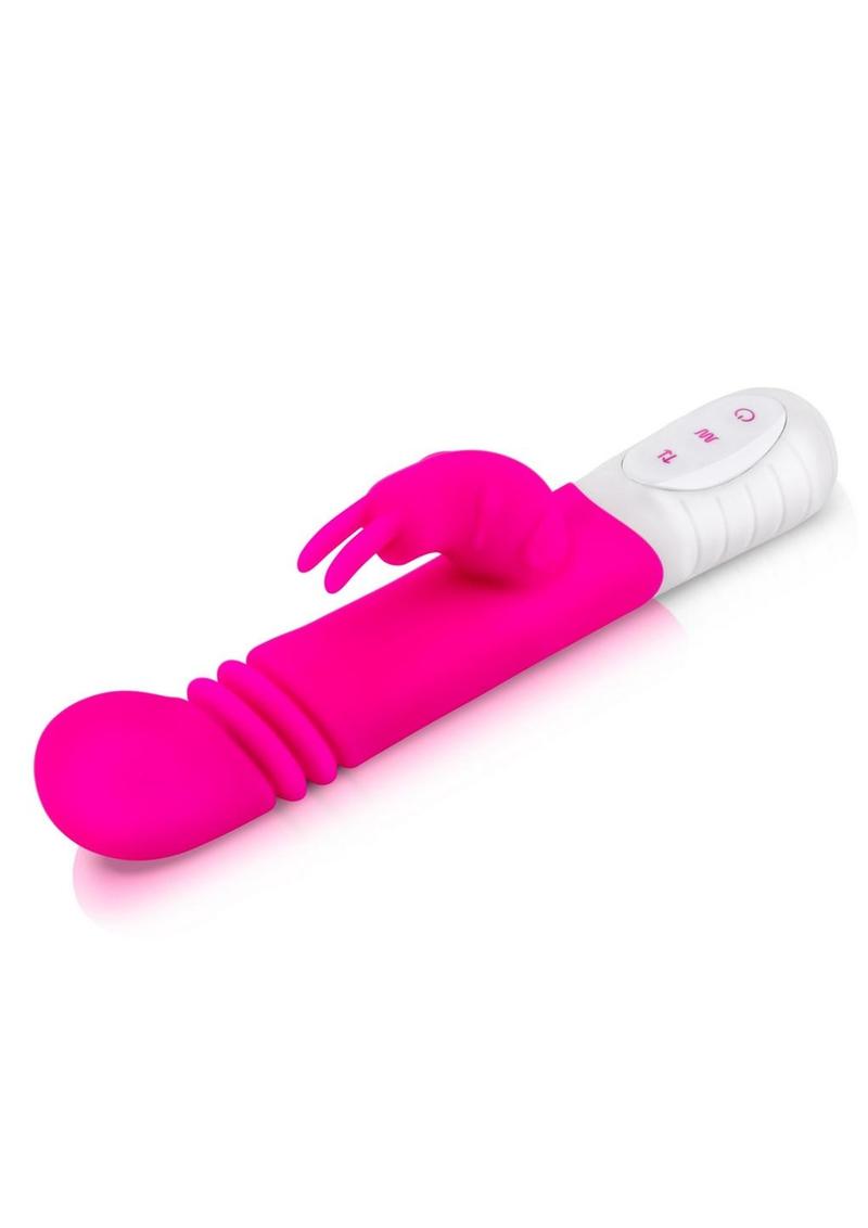 Essentials Silicone Slim Shaft Thrusting G-Spot Rabbit Vibrator