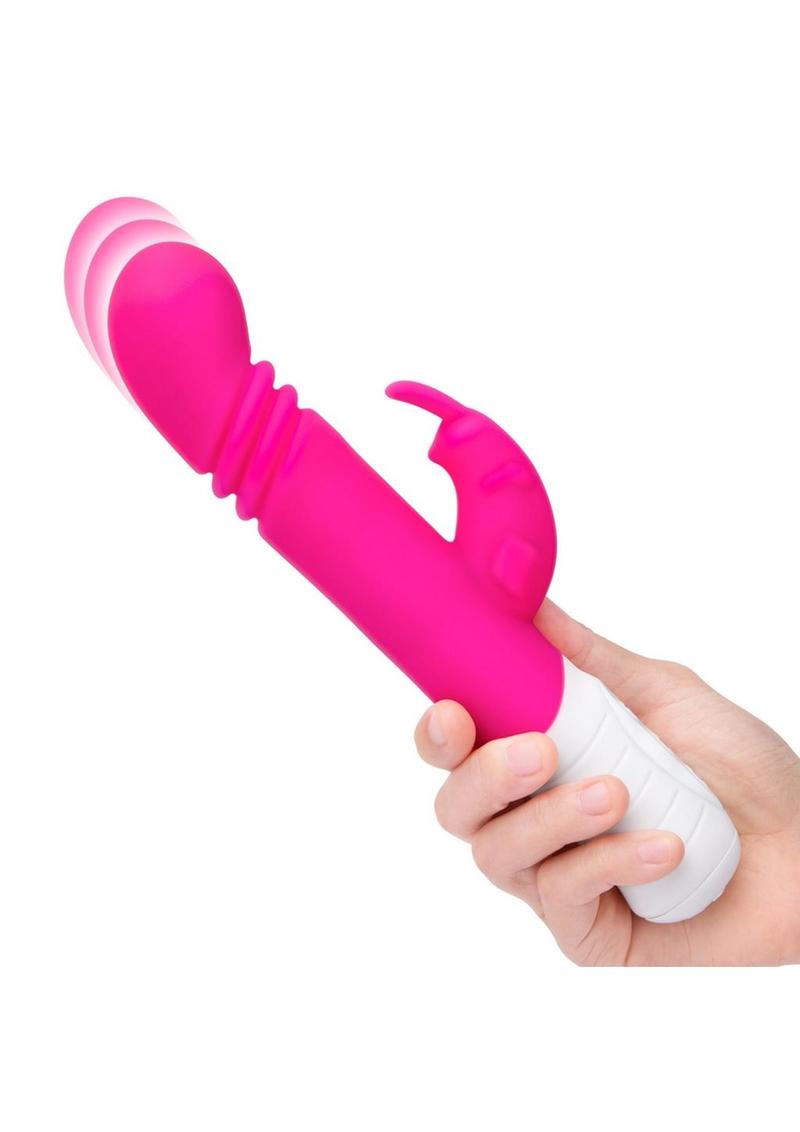Essentials Silicone Slim Shaft Thrusting G-Spot Rabbit Vibrator