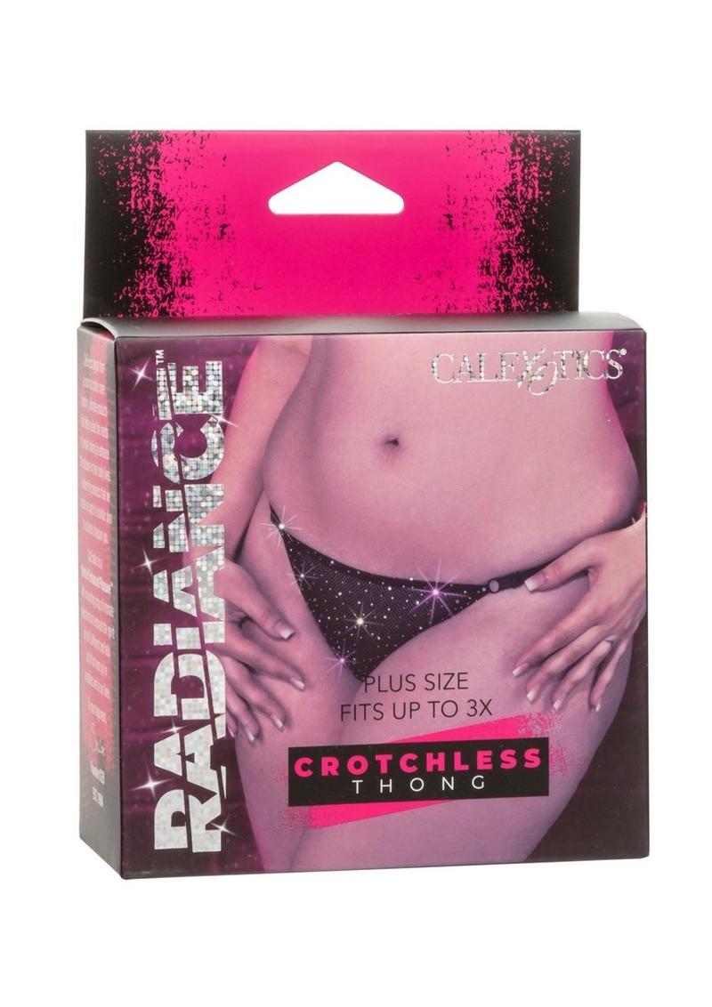 Radiance Crotchless Thong - Black