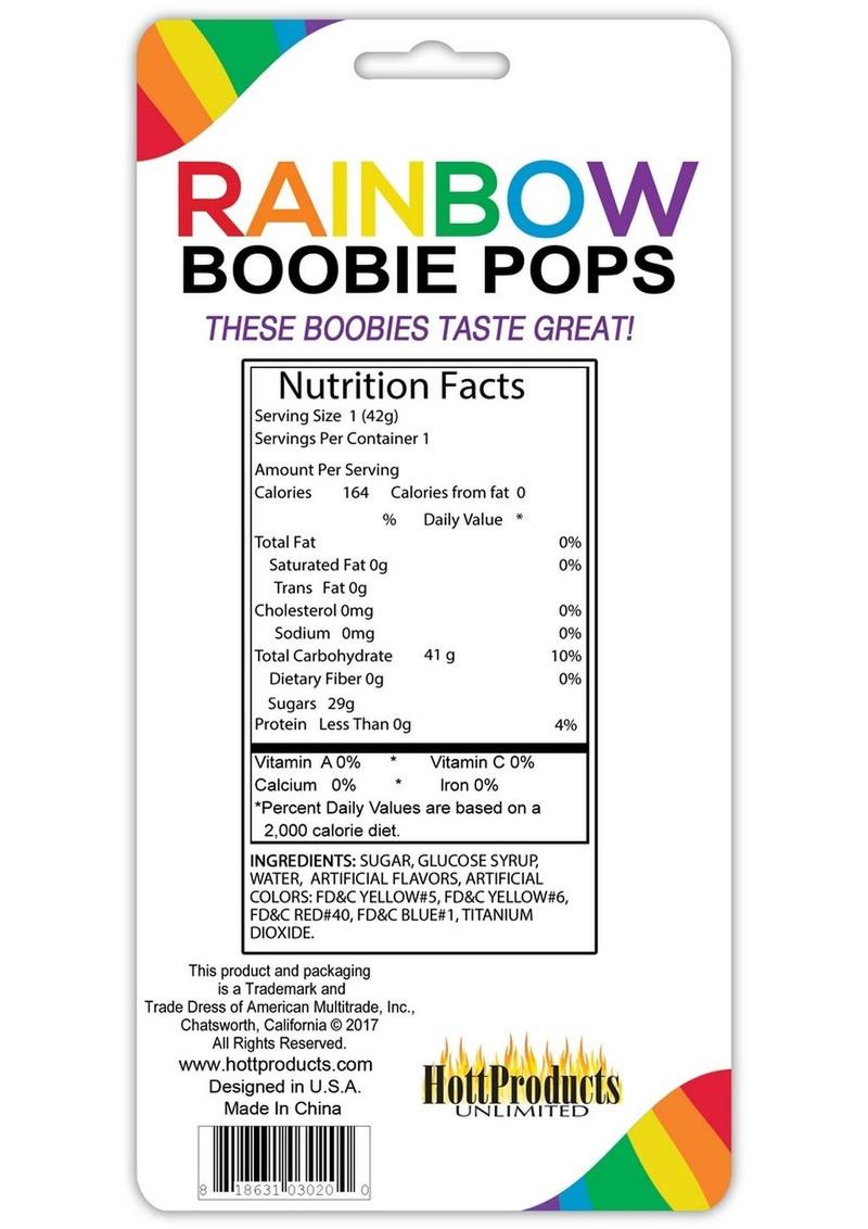 Hott Products Rainbow Boobie Pops Fruity Lollipop