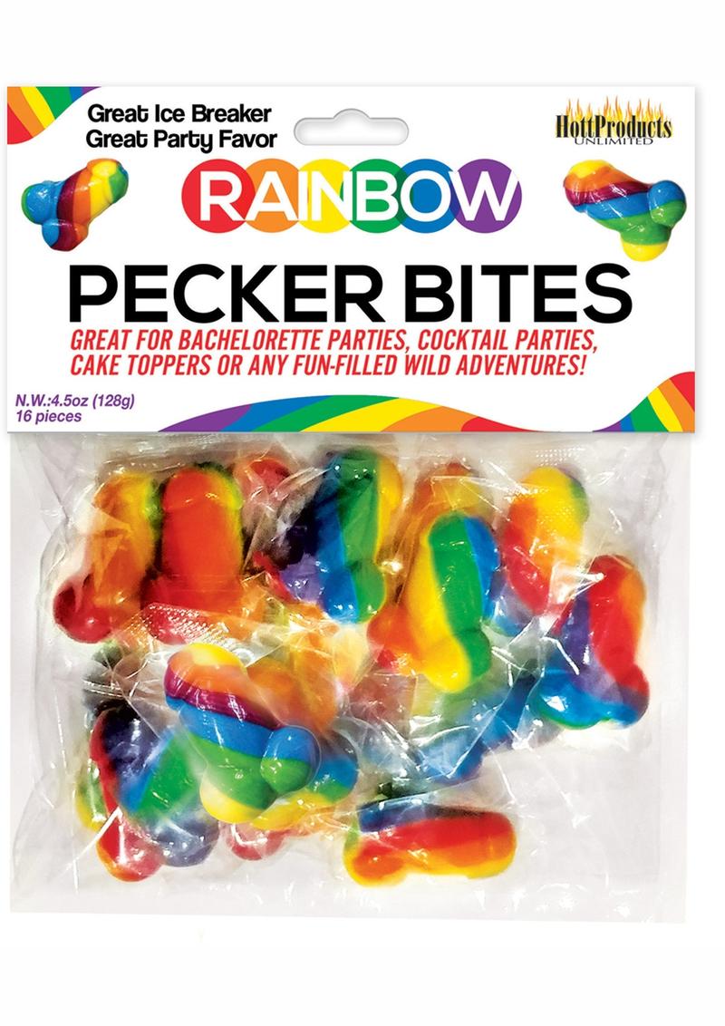 Hott Products Rainbow Pecker Bites Fruit Candy