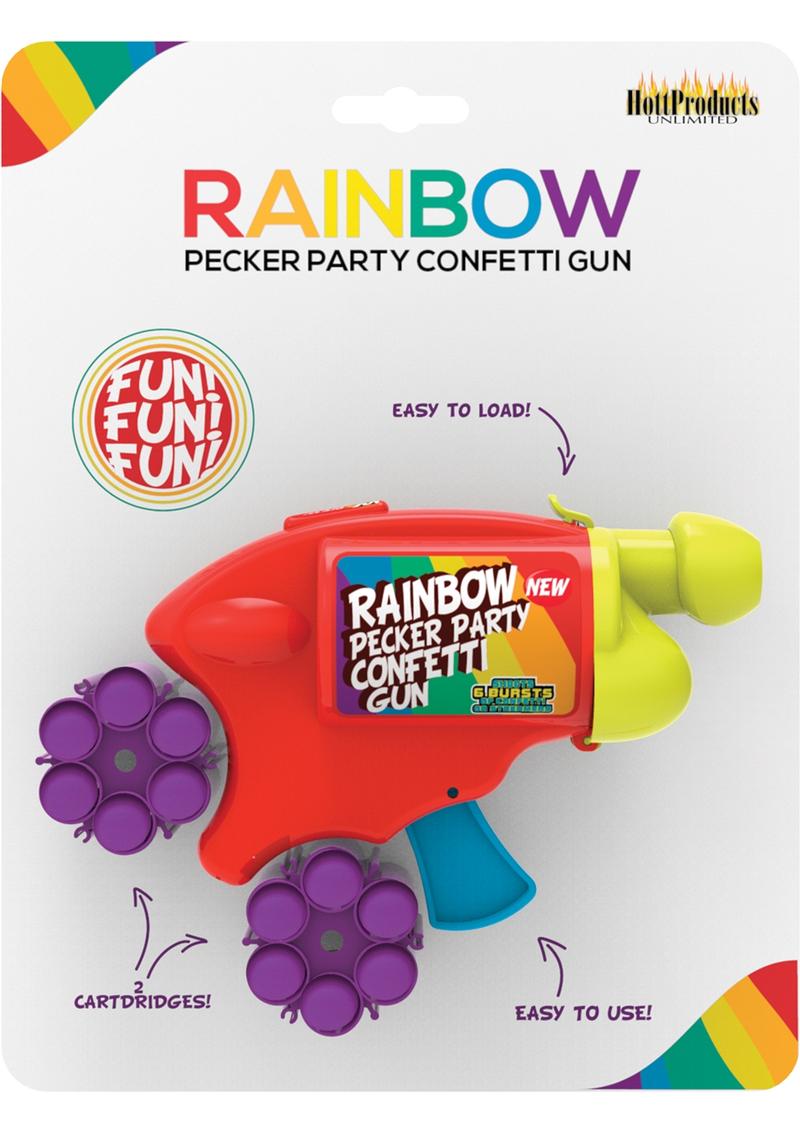 Rainbow Pecker Party Confetti Gun Fun Adult Celebration Toy