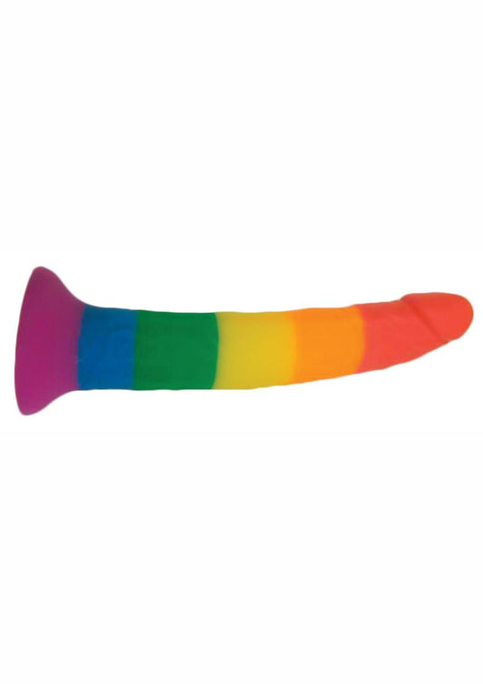 Rainbow Power Drive Strap-On Dildo with Harness 7-Inch Pride Toy