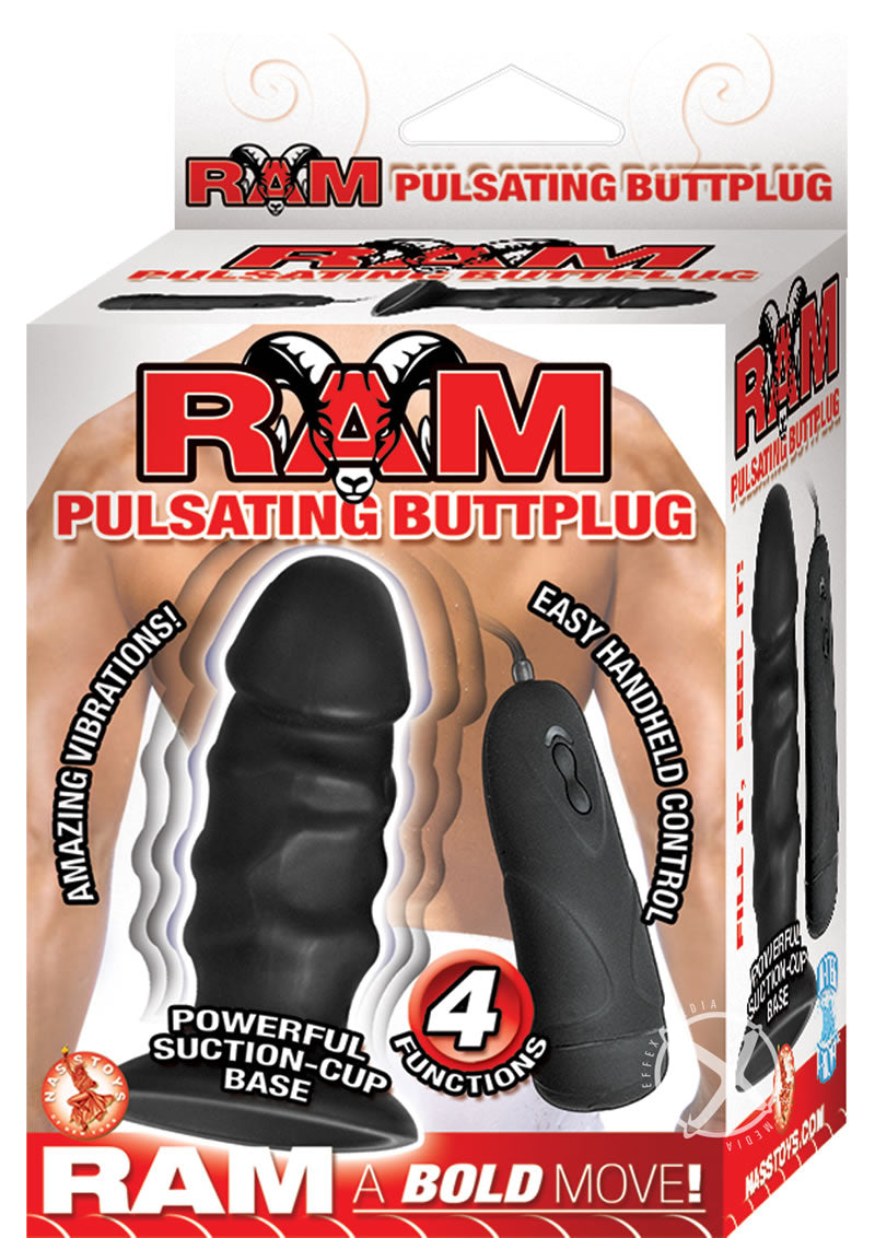 RAM Pulsating Vibrating Butt Plug 4 Inch