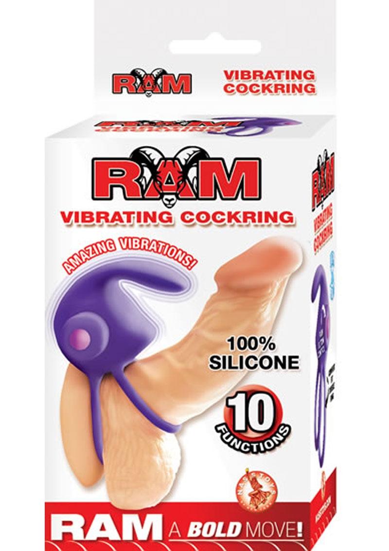RAM Silicone Vibrating Cock Ring With Removable Bullet Vibrator