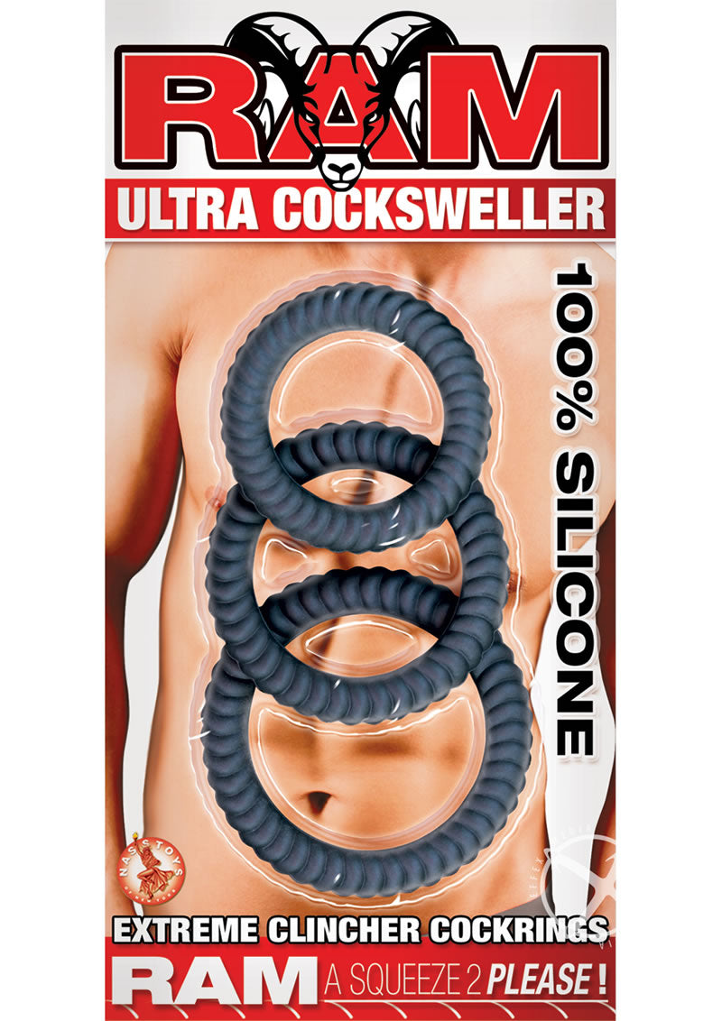 RAM Ultra Cocksweller Silicone Cock Rings Set For comfortable fit